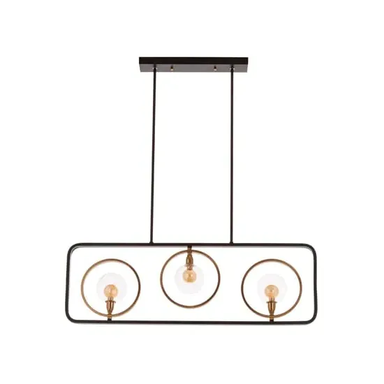 Abita 3 Bulbs Pendant Light - Black