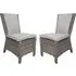 Abobo Dining Chairs with Cushions - Grey, Rattan