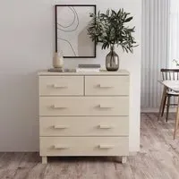 Abril 5-Drawer Chest of Drawers - Honey Brown, Pinewood