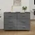 Abril 6-Drawer Chest of Drawers - Dark Grey, Pinewood