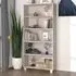 Abril Pinewood Bookcase with 4 Shelves - White