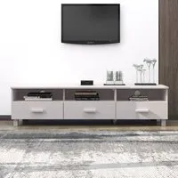 Abril Pinewood TV Stand with 3 Drawers - White
