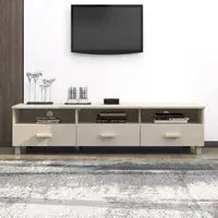 Abril TV Stand with 3 Drawers - Honey Brown, Pinewood