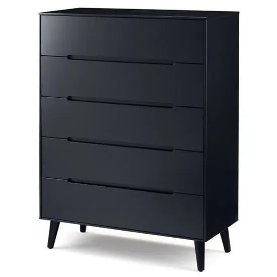 Abrina 5-Drawer Chest of Drawers - Anthracite, MDF image