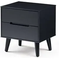 Abrina Bedside Cabinet with 2 Drawers - Anthracite