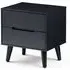 Abrina Bedside Cabinet with 2 Drawers - Anthracite