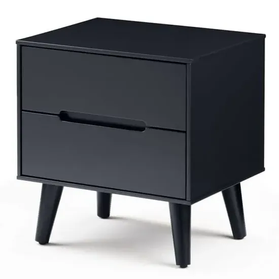 Abrina Bedside Cabinet with 2 Drawers - Anthracite image