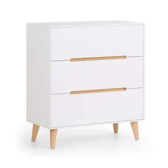 Abrina Chest of Drawers - White, Oak image
