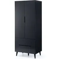 Abrina Wardrobe with 2 Doors and 2 Drawers - Anthracite