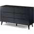 Abrina Wide 6-Drawer Chest of Drawers - Anthracite, MDF