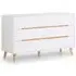 Abrina Wide Chest of Drawers - White, Oak