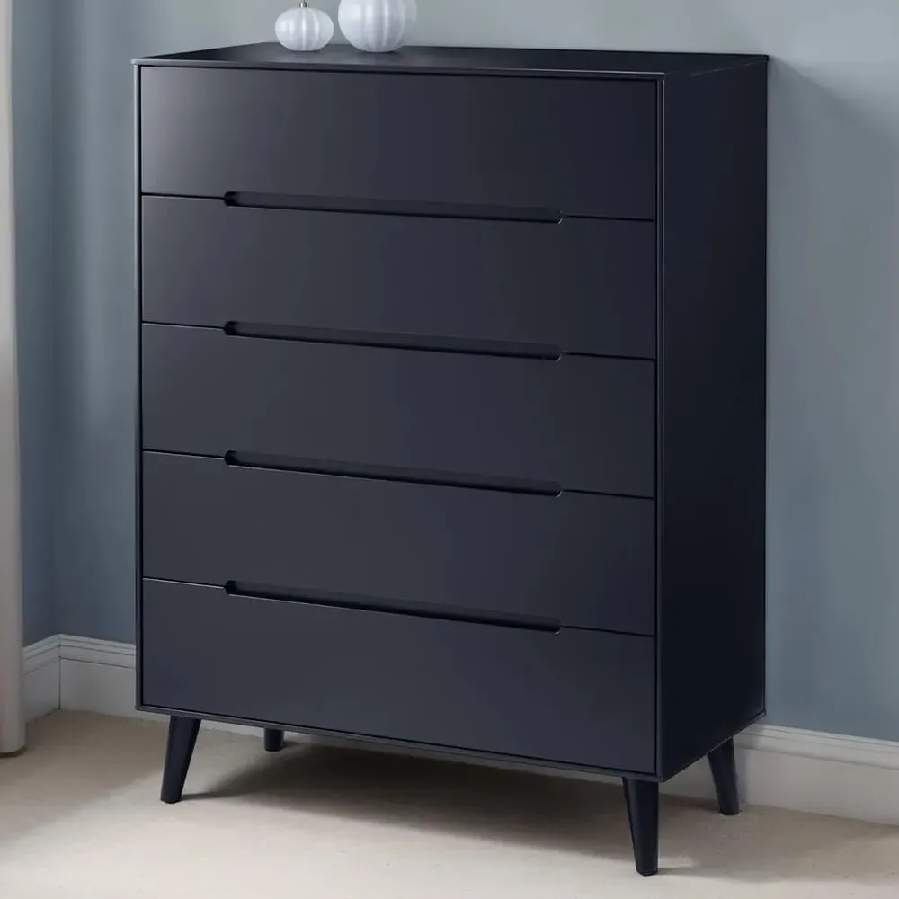 Abrina 5-Drawer Chest of Drawers - Anthracite, MDF product