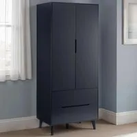 Abrina Wardrobe with 2 Doors & 2 Drawers - Anthracite alternate view