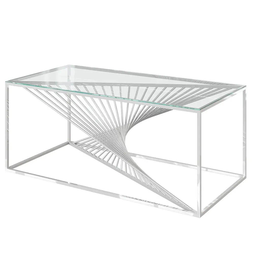 Absecon Coffee Table - Clear, Glass