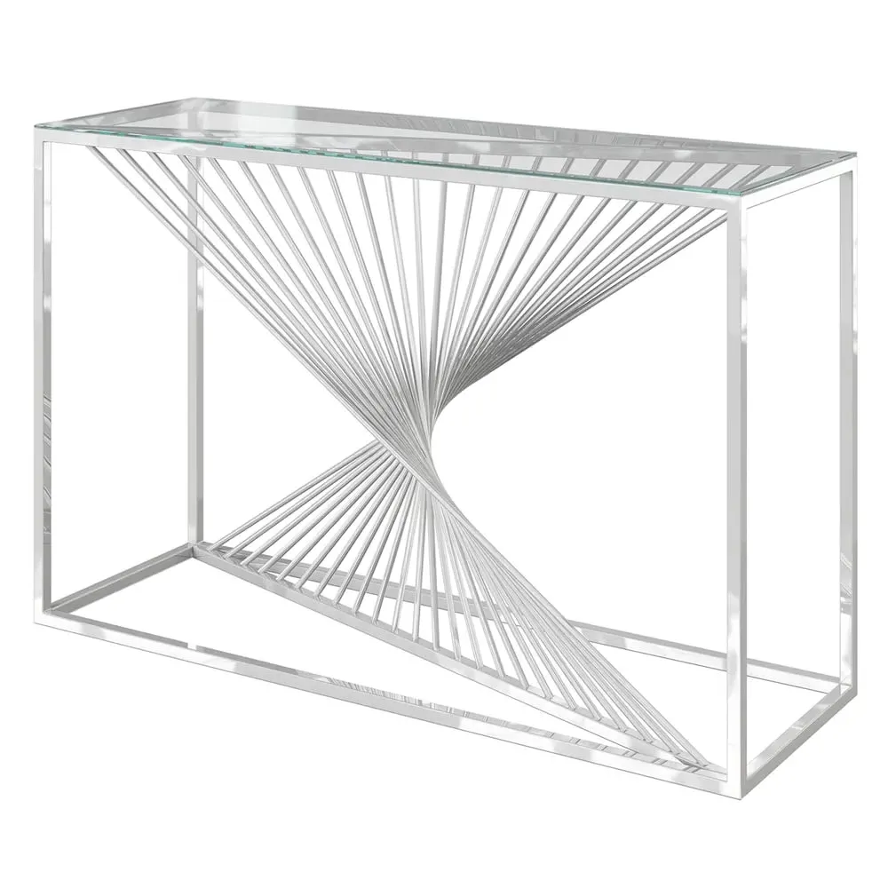 Absecon Console Table - Clear, Glass