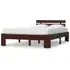 Absecon Double Bed Frame - Dark Brown, Pine Wood