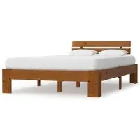 Absecon Double Bed Frame - Honey Brown, Pine Wood