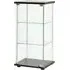 Absecon Shoe Storage Cabinet with Tempered Glass - Black