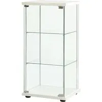 Absecon Shoe Storage Cabinet with Tempered Glass - White