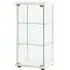 Absecon Shoe Storage Cabinet with Tempered Glass - White