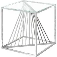 Absecon Side Table - Clear, Glass