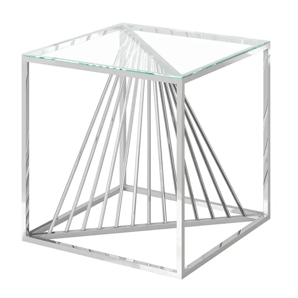 Absecon Side Table - Clear, Glass image