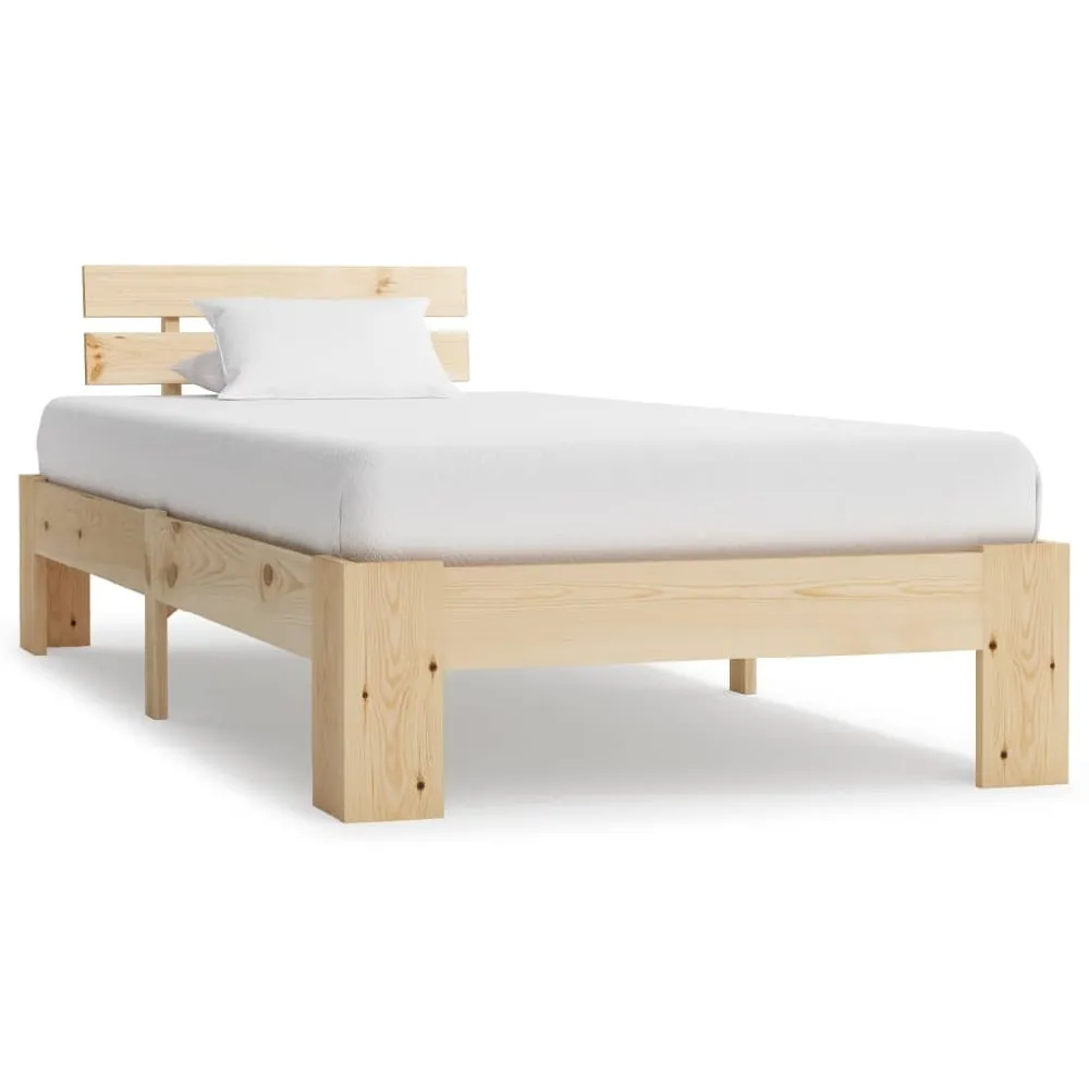 Absecon Single Bed Frame - Natural, Pine Wood