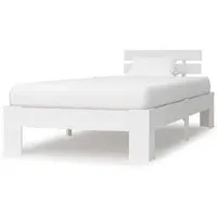 Absecon Single Bed Frame - White, Pine Wood