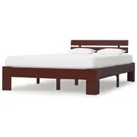 Absecon Small Double Bed Frame - Dark Brown, Wood
