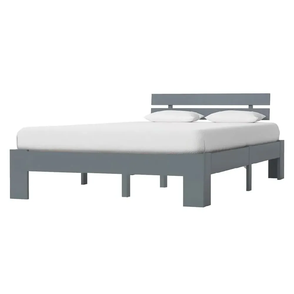 Absecon Small Double Bed Frame - Grey, Wood