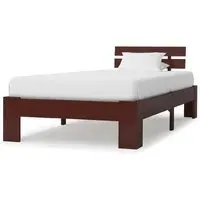 Absecon Small Single Bed Frame - Dark Brown, Wood