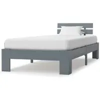 Absecon Small Single Bed Frame - Grey, Wood