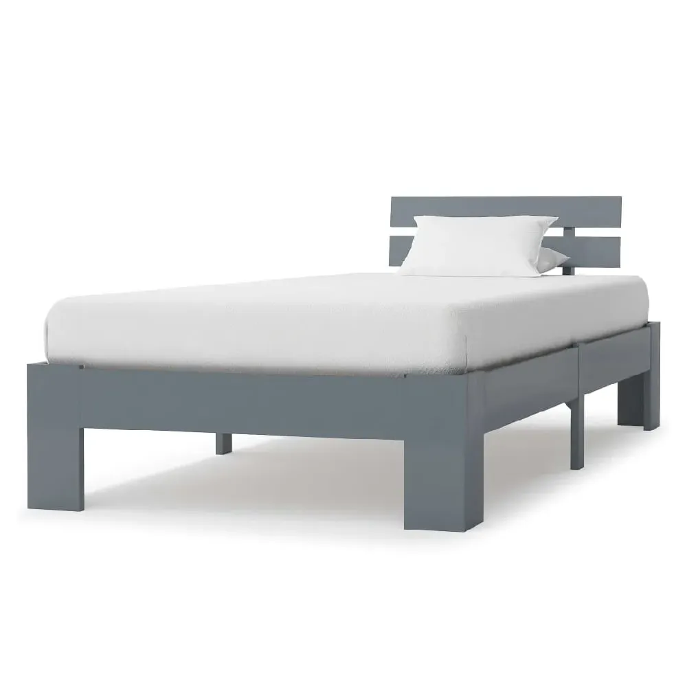 Absecon Small Single Bed Frame - Grey, Wood