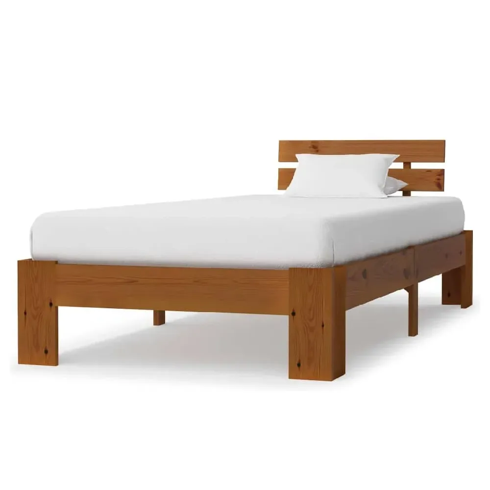Absecon Small Single Bed Frame - Honey Brown, Wood
