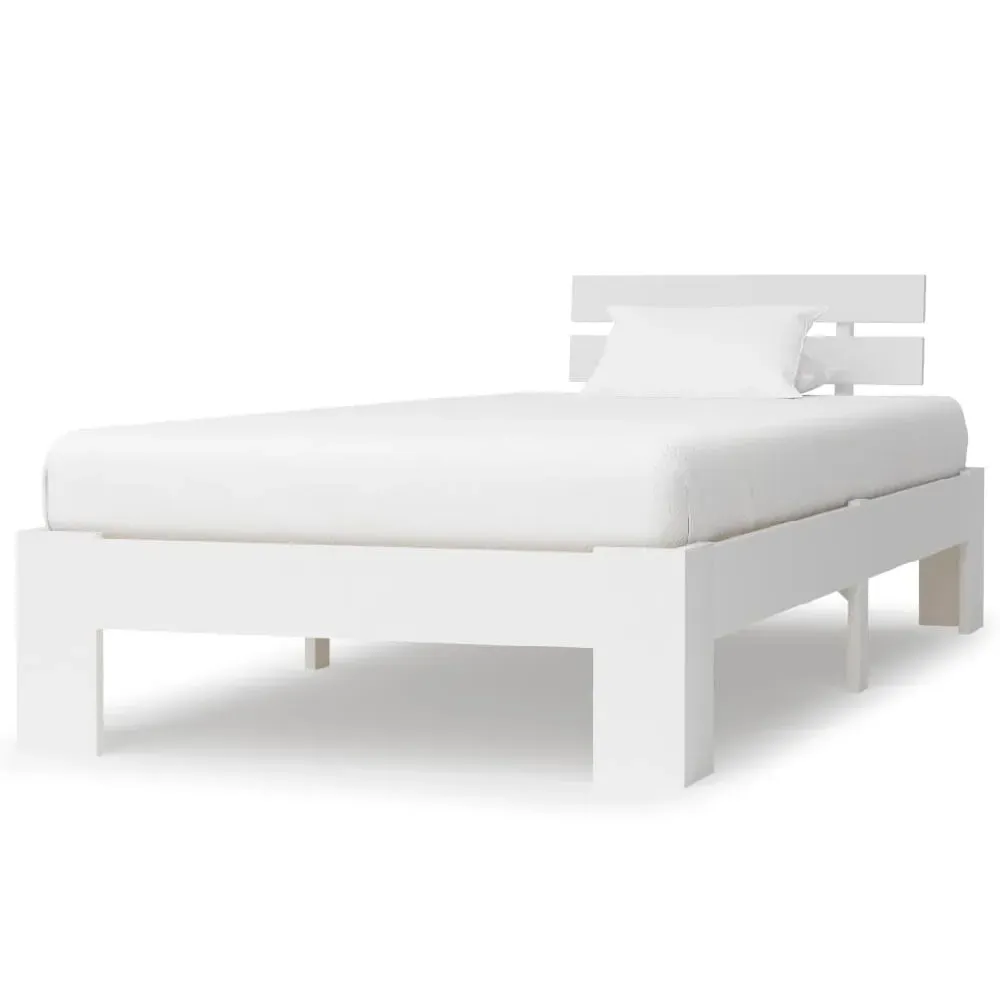 Absecon Small Single Bed Frame - White, Wood