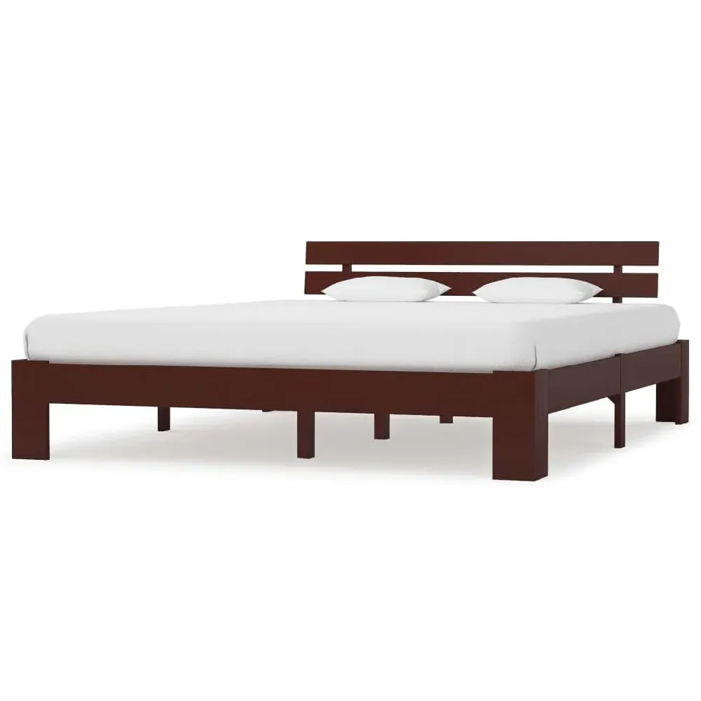 Absecon Super King Size Bed Frame - Dark Brown, Wood