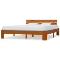 Absecon Super King Size Bed Frame - Honey Brown, Wood