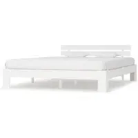 Absecon Super King Size Bed Frame - White, Wood