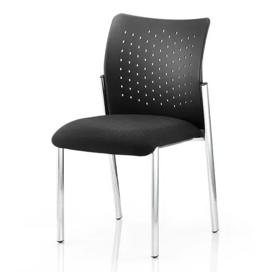 Academy Visitor Chair No Arms - Black, Fabric product