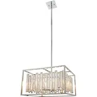Acadia 6 Light Crystal Pendant Light - Chrome