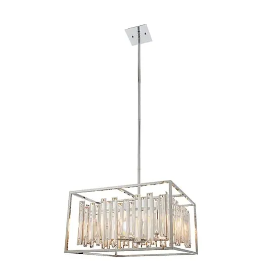 Acadia 6 Light Crystal Pendant Light - Chrome