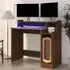 Acampo Laptop Desk with LED Lights - Brown Oak, Wood