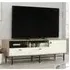 Acapulco TV Stand with Storage - White, Oak