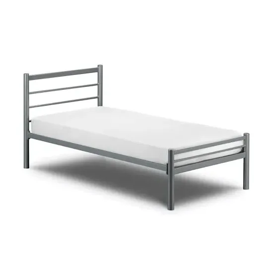 Accalia Single Bed Frame - Aluminium, Metal