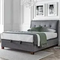 Accord King Size Ottoman Bed with Storage - Grey, Fabric