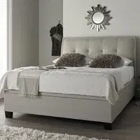 Accord Super King Ottoman Bed with Storage - Oatmeal, Fabric