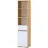 Accord Tall Storage Cabinet - Wotan Oak, Arctic White