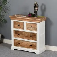 Accra 4-Drawer Chest - Oak, Solid Mango Wood alternate view
