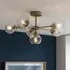 Accra 6 Lights Semi Flush Ceiling Light - Antique Brass