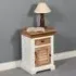 Accra Bedside Cabinet with 1 Door 1 Drawer - Oak, Mango Wood